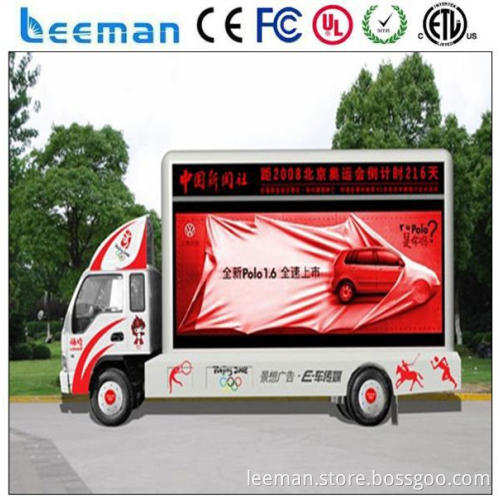 led running message display traffic sign trailer Leeman P10 mobile led display trailer